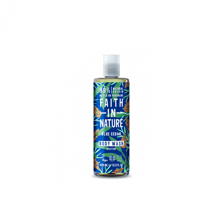 Gel de dus cu cedru albastru, pentru barbati, Faith in Nature, 400 ml