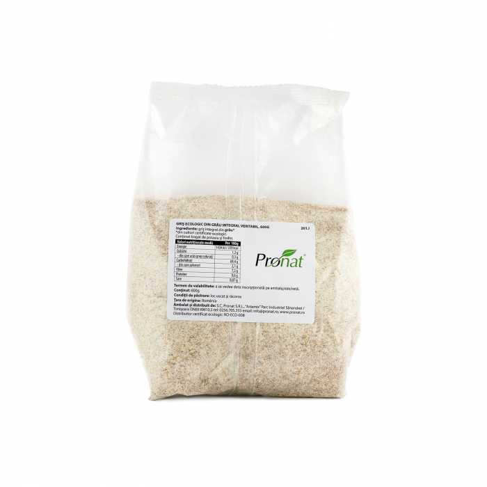 Gris BIO din grau integral veritabil, 600g [3]