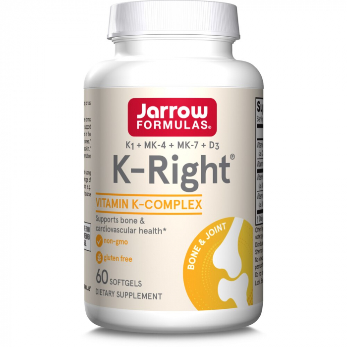 K-Right, (vitaminele MK-7, MK-4,  K1, D3) - 60 capsule moi [1]