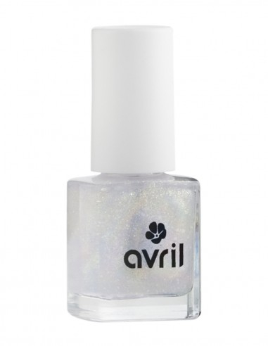 Lac de unghii Top Coat cu sclipici auriu, 7ml - Avril [1]