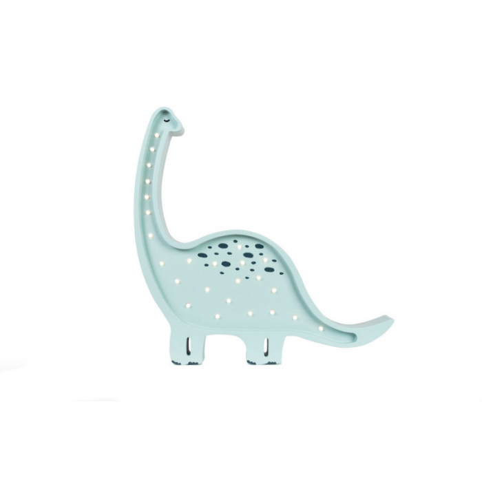 Lampa din lemn si LED cu dimmer, temporizator DINO DIPLODOCUS, Prehistoric Blue [3]