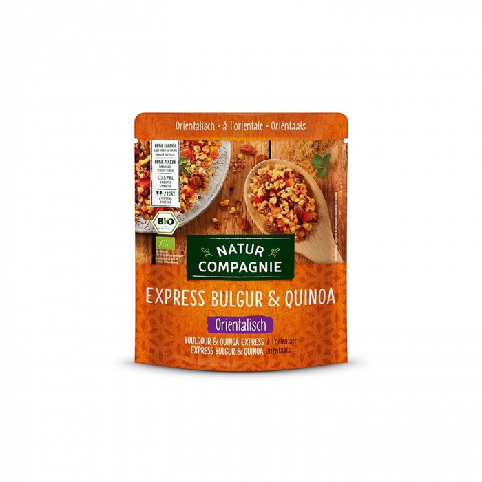 Mancare BIO de bulgur si quinoa in stil oriental, Express, 250 g Natur Compagnie