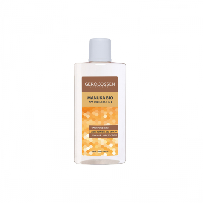 Manuka Bio Apa Micelara 3 in 1 : cu Miere Manuka Bio si Extract de Rodie - 300 Ml