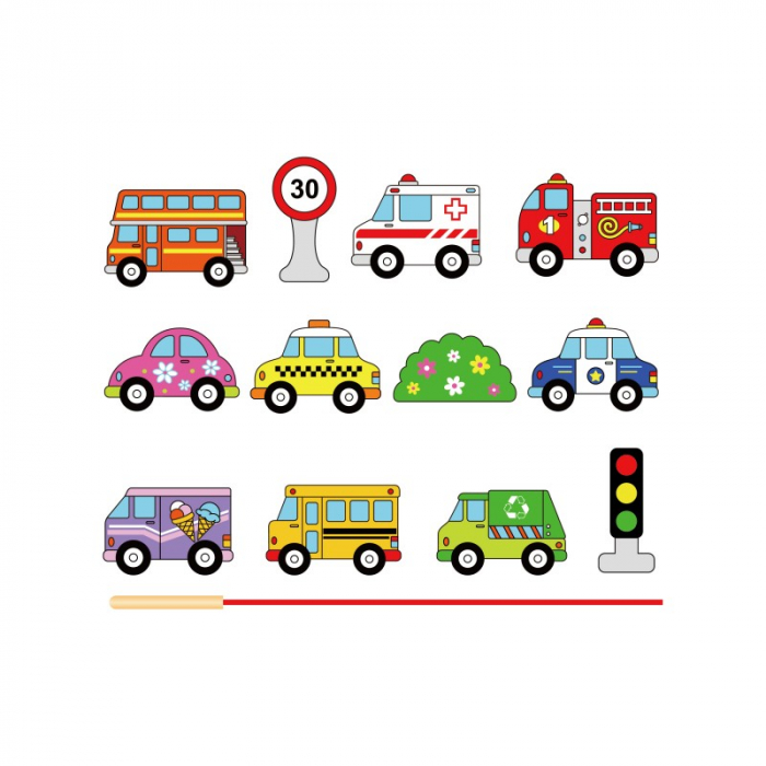 Margele de insirat din lemn - mijloace de transport [6]