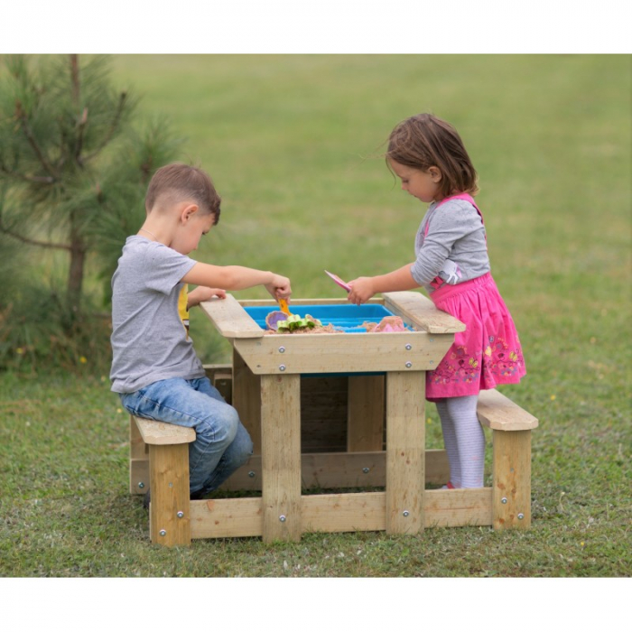 Masa de picnic senzoriala cu bancute si loc pentru nisip si apa (T3) [4]