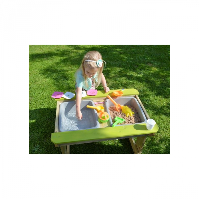 Masa de picnic senzoriala cu loc pentru nisip si apa T1 [4]