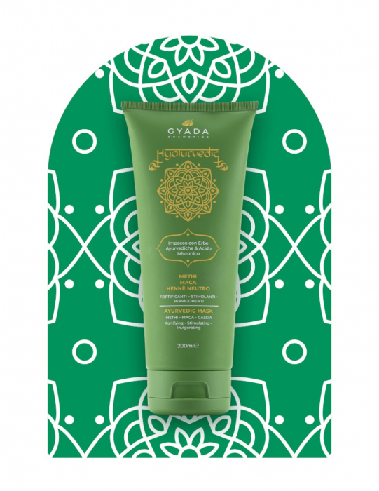 Mască de păr crema fortifiantă cu methi și acid hialuronic, 200ml – Hyalurvedic Gyada [3]