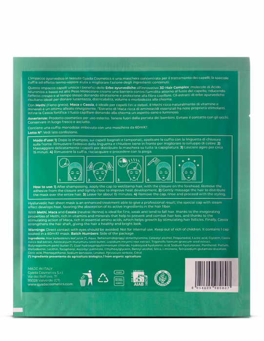 Mască de păr fortifiantă tip cască cu efect termic – Hyalurvedic Gyada [2]