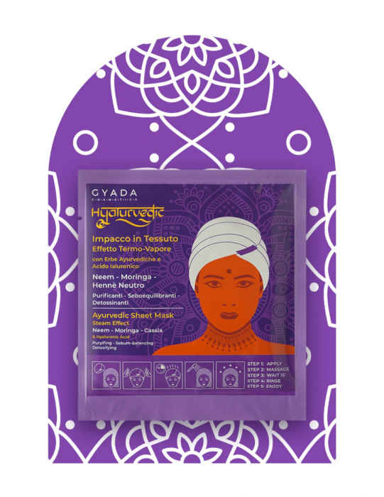 Mască de păr purificatoare tip cască cu efect termic (păr gras)– Hyalurvedic Gyada [3]