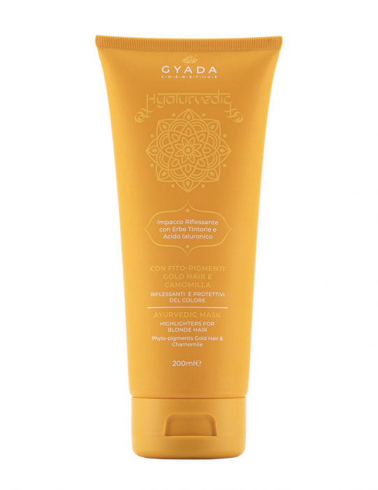 Mască de păr revitalizare culoare păr blond, 200ml – Hyalurvedic Gyada [1]