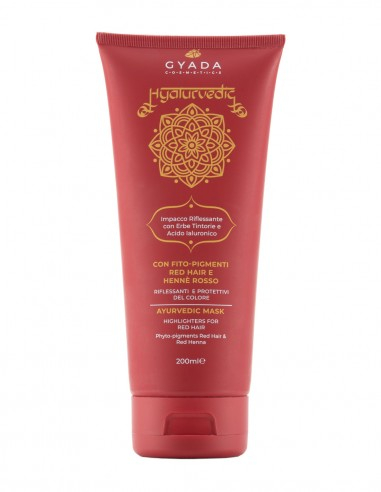 Mască de păr revitalizare culoare păr roșcat, 200ml – Hyalurvedic Gyada [1]