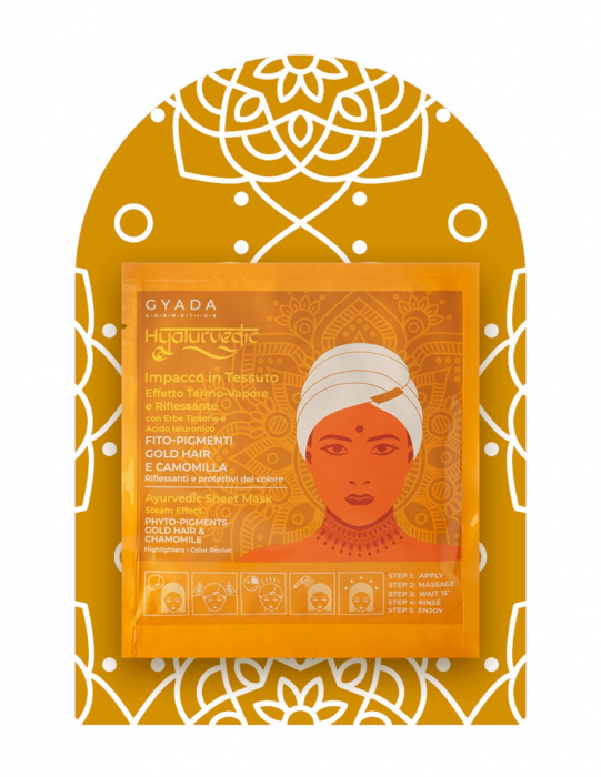 Mască păr blond tip cască cu efect termic – Hyalurvedic Gyada [3]
