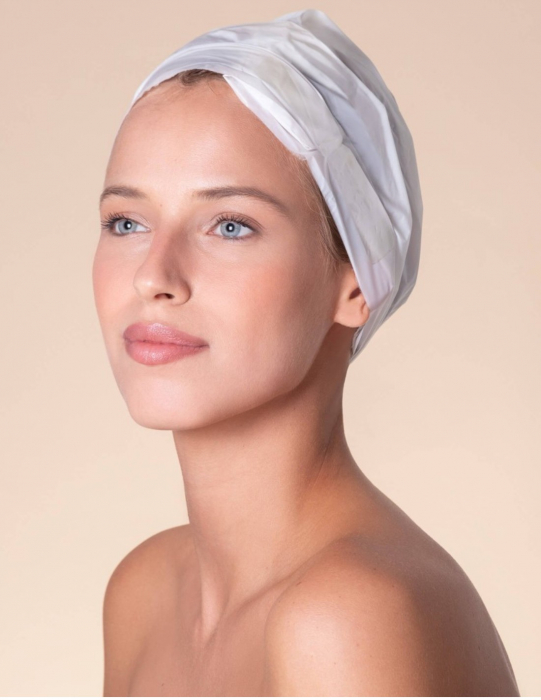 Mască păr blond tip cască cu efect termic – Hyalurvedic Gyada [4]