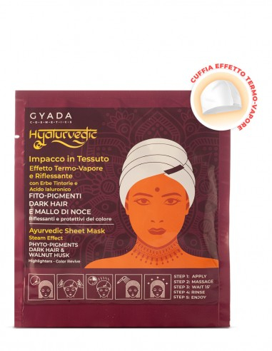 Mască păr șaten tip cască cu efect termic – Hyalurvedic Gyada [1]