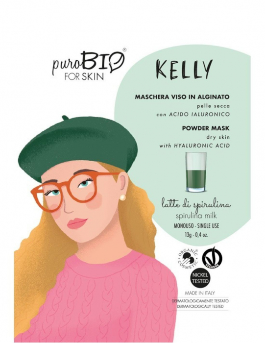 Masca peel-off ten uscat KELLY spirulina, 13gr - PuroBio [1]