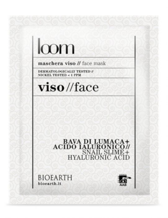Mască șervețel ten cu melc și acid hialuronic - Loom Bioearth [1]