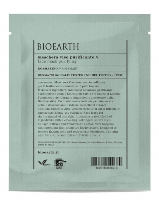 Mască ten purificatoare cu rozmarin - Bioearth [1]