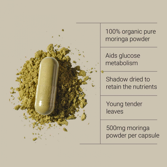 Moringa Leaf - 120 de capsule (Frunză de moringă ecologică) [3]