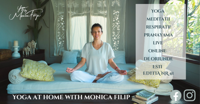 Pachet Program Yoga at Home cu Monica Filip + Pernă de meditație semilună ASTEYA [2]