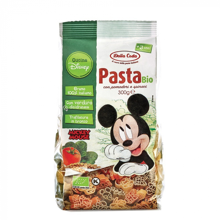 Paste bio Disney MICKEY MOUSE - cu rosii si spanac 300g