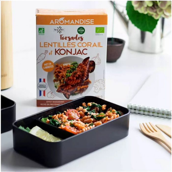 Paste fusilli din linte coral si konjac, Bio, 200g [3]