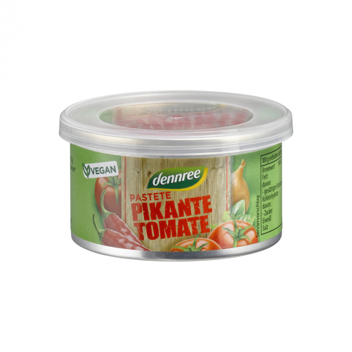 Pate bio picant cu tomate Dennree 125g