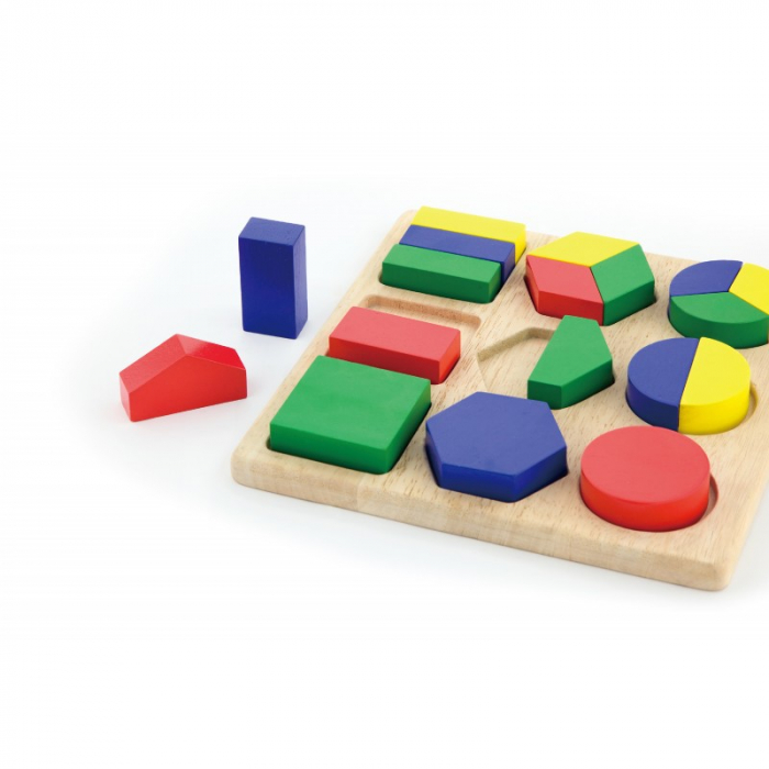Puzzle sortator cu forme geometrice si fractii [2]