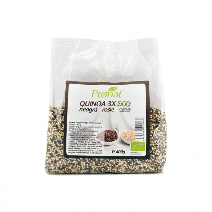 Quinoa 3x - amestec BIO de quinoa (neagra, rosie si alba), 400g [2]