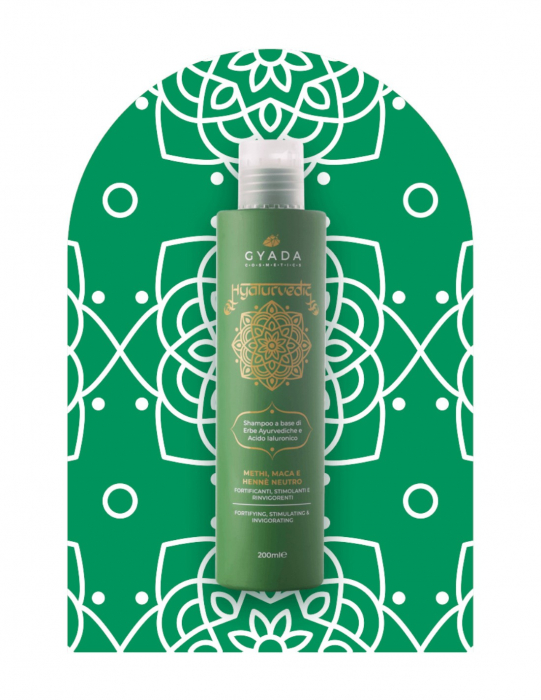 Șampon fortifiant cu methi, maca și cassia, 200ml – Hyalurvedic Gyada [3]