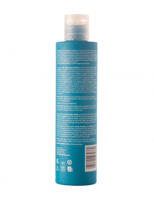 Șampon hidratant cu acid hialuronic, amla și cassia, 200ml – Hyalurvedic Gyada [2]
