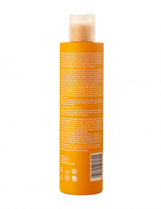 Șampon revitalizare culoare păr blond, 200ml – Hyalurvedic Gyada [2]