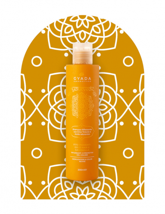 Șampon revitalizare culoare păr blond, 200ml – Hyalurvedic Gyada [3]