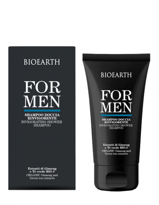 Șampon și gel de duș revigorant pentru bărbați, 200ml – For Men Bioearth [2]