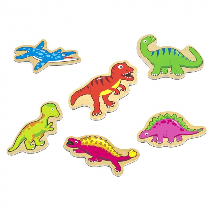 Set dinozauri magnetici din lemn 20 buc [4]