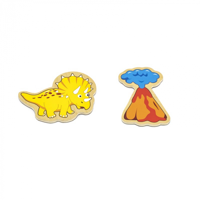 Set dinozauri magnetici din lemn 20 buc [5]