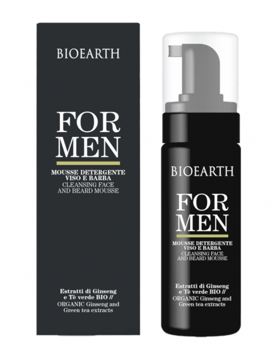 Spumă de ras și de curățare ten și barbă pentru bărbați, 150ml – For Men Bioearth [2]