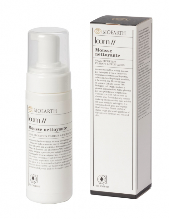 Spumă demachiantă cu extract de melc, 150ml - Loom Bioearth [1]