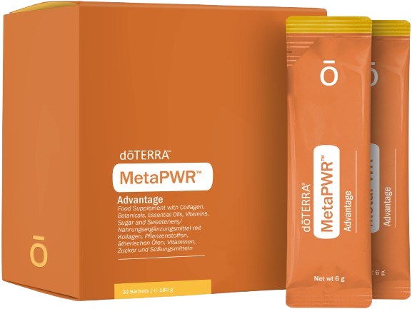 Supliment alimentar cu colagen, plante, uleiuri esențiale, vitamine și îndulcitori, MetaPWR™ Advantage [1]