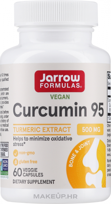 Supliment alimentar Curcumin 95 500mg Jarrow Formulas, 60 capsule [1]