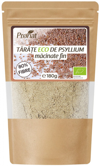 Tarate Bio de psyllium macinate fin, 180g [1]