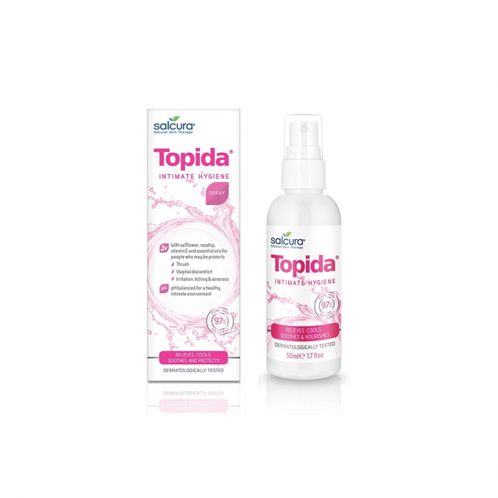 Topida - spray tratament pt igiena intima, infectii fungice, reglare Ph, Salcura, 50 ml