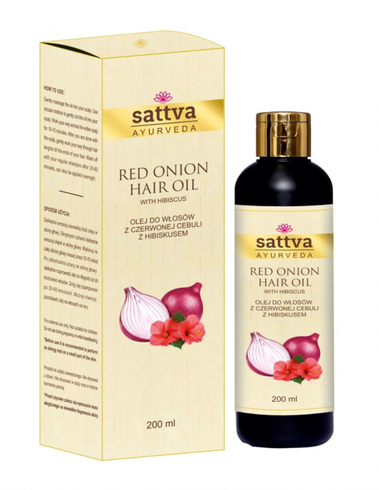 Ulei de ceapă, anticădere și creștere păr, 200ml – Sattva Ayurveda [2]