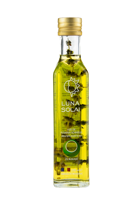 Ulei de floarea soarelui cu busuioc obținut prin presare la rece 250ml [1]