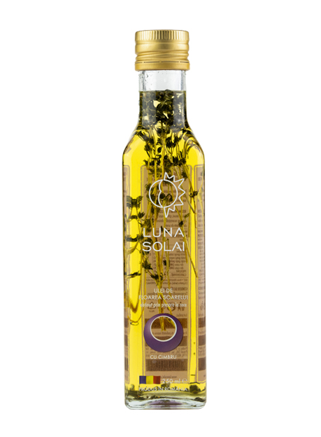 Ulei de floarea soarelui cu cimbru obținut prin presare la rece 250 ml [1]