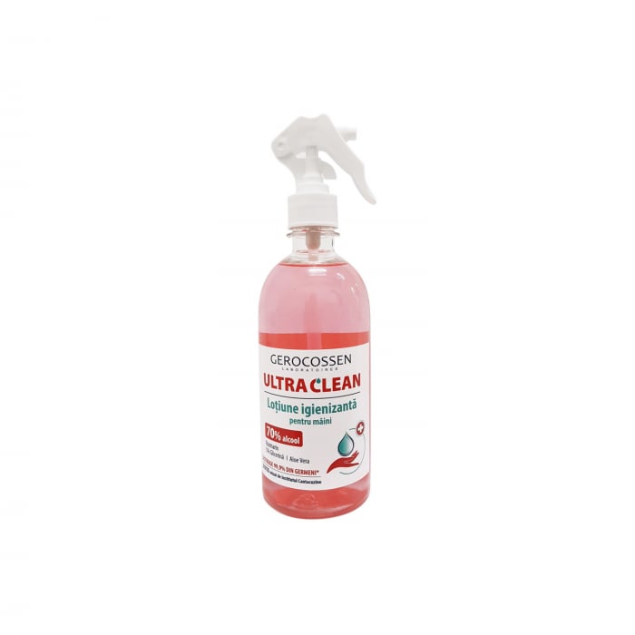 Ultra Clean Lotiune Igienizanta Biocid Pentru Maini 70% Alcool cu Aloe Vera si Glicerina - 500 ml [1]