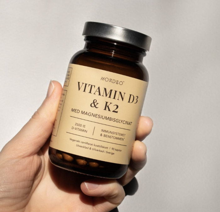 Vitamina D3 (2500UI) & K2 & Magneziu Bisglicinat, 90 capsule [2]