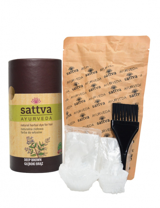 Vopsea Ciocolatiu Închis Intens, 150gr – Sattva Ayurveda [2]