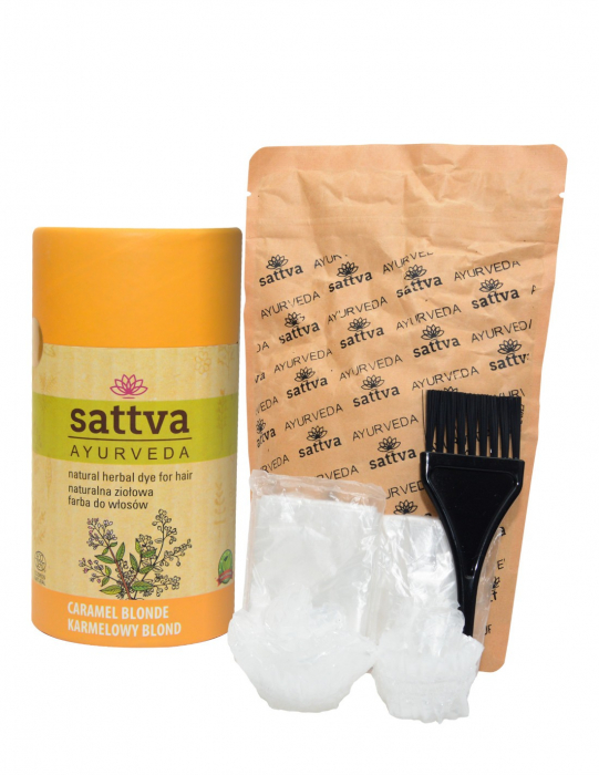 Vopsea de păr Blond Caramel, 150gr – Sattva Ayurveda [2]