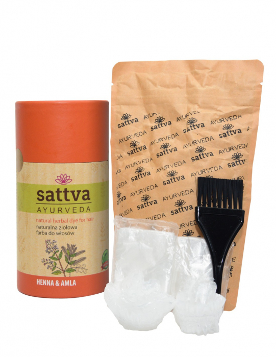 Vopsea de păr Henna și Amla, 150gr – Sattva Ayurveda [2]