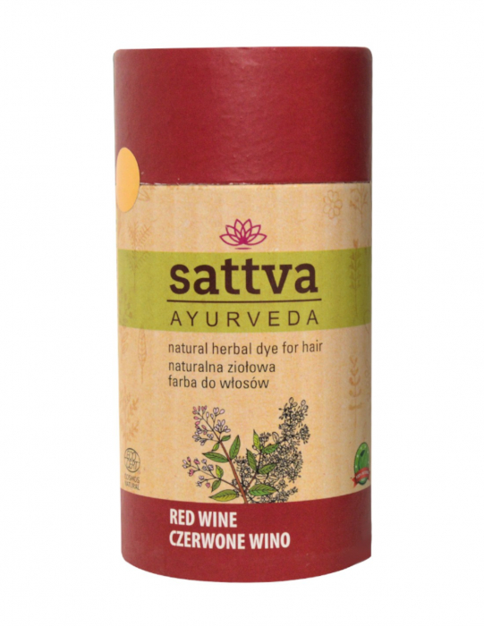 Vopsea de păr Red Wine, 150gr – Sattva Ayurveda [1]